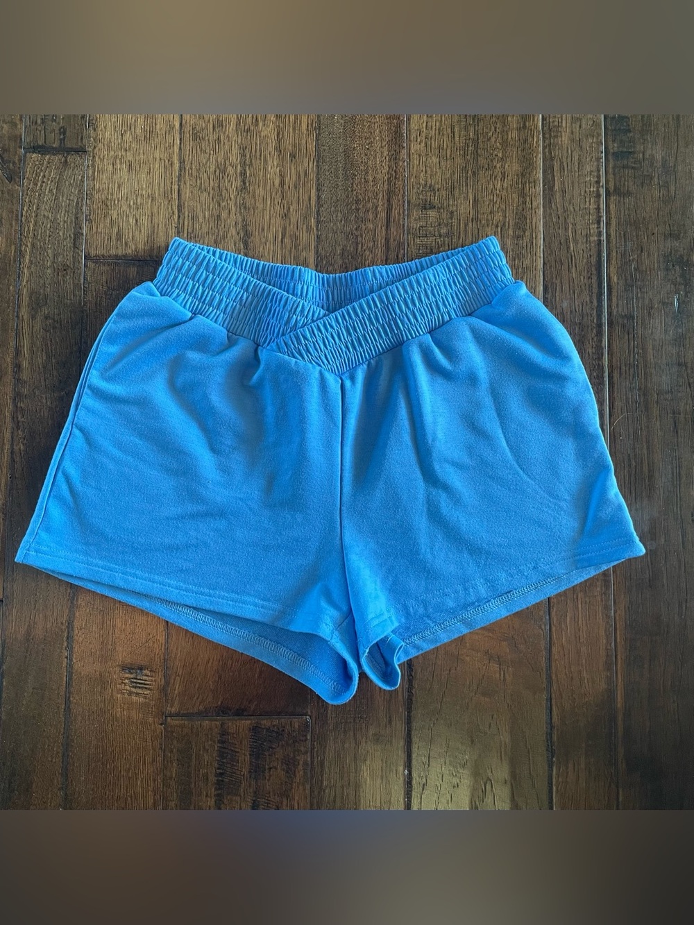 SHEIN Bright Blue V-Waist Athletic Shorts